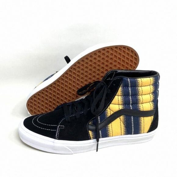 💖MEGA SALE💖VANS SK8-HI Denim Womens Stripes s Black VN0A4BV6TRM Canvas - Picture 6 of 11